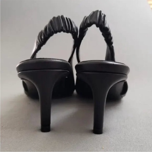 ANINE BING Nina Heels Metal Toe Cap Black Size 41/10.5 11 US - Picture 10 of 12